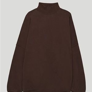 The Group by Babaton Mockneck sweatshirt rich mocha brown